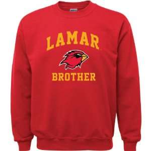  Lamar Cardinals Red Youth Brother Arch Crewneck Sweatshirt 