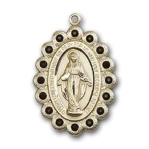 14kt Gold Miraculous Holy Virgin Mary Immaculate Conception Medal 1 1 