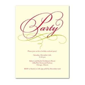  Holiday Party Invitations   Dashing Script By Picturebook 