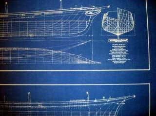 Clipper Ships Half Hulls Blueprint Plans Set of 2  