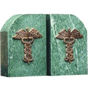  Verdigris Marble Medical Bookends 