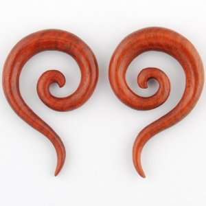  Pair of Bloodwood Tail Spirals 1/2g Tawapa Jewelry