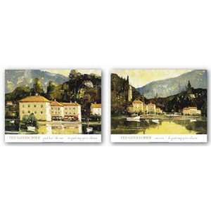 Como Vista and Grand Hotel, Lake Como Set by Ted Goerschner 36x24 