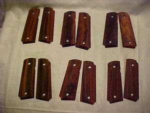 Colt Officers 1911 Fine Cocobolo Beautiful Diamond Checkered Grips 