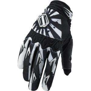  2011 Shift Racing Strike Rise Gloves   Black/White   10 