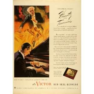   Records Toscanini Horowitz Music   Original Print Ad