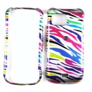   Rainbow Zebra Samsung A897 Mythic Snap on Cell Phone Case Electronics