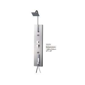  BathAppStainless Steel Shower Panel Tower Overhead Square 