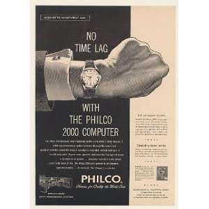  1960 Philco 2000 Computer System No Time Lag Print Ad 
