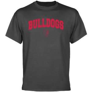 Ferris State Bulldogs Charcoal Logo Arch T shirt  Sports 
