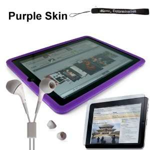 iPad Silicone Skin Brand New Purple fits snuggly + Includes a 4 inch 