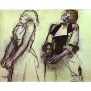    Edgar Degas   24 x 20 inches   Two Studies of Cafe Concert Singers
