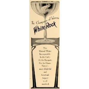   Rock Mineral Water Champagne Glass   Original Print Ad