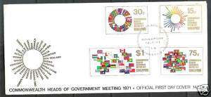 SINGAPORE 1971 Commonwealth Hds of Govt meeting FDC  