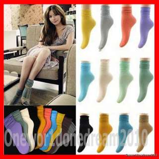 New Chic Must Vintage Colored Slouch Ankle Socks SD5  