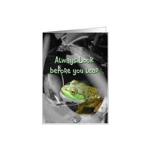 Congratulations, Engagement, Humor, Bullfrog in Color, Golden Eye Card