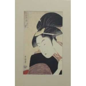  A Hidden Love By Utamaro ~ Matted Poster Print