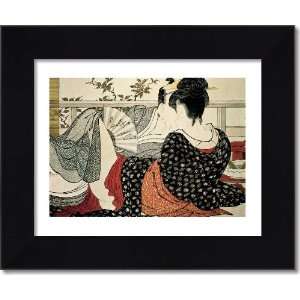  The Lovers Kitagawa Utamaro w/ 2 in Black wood frame   17 