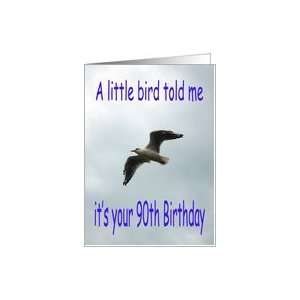  Happy 90th Birthday Flying Seagull bird Card Toys & Games