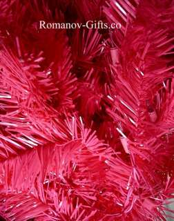Hot Pink Designer Alaska Christmas Tree 7 Foot Pre lit Clear lights 