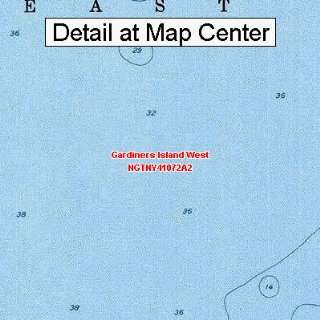  USGS Topographic Quadrangle Map   Gardiners Island West 