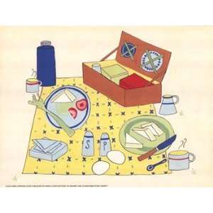   Picnic Basket   Poster by Lorraine Cook (12x9)