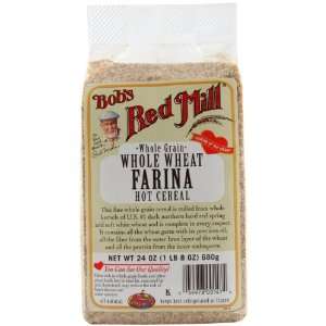 Bobs Red Mill Organic Whole Wheat Farina, 24 oz   2 pk.  
