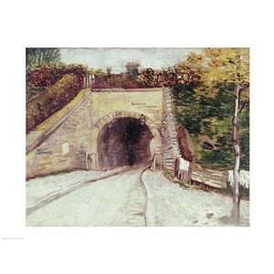  Tunnel through hillside by Vincent Van Gogh 24.00X18.00 