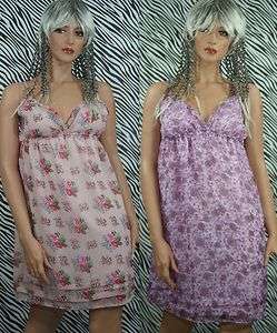   Womens Floral Casual Mini Sun Dresses 2 Pc. Set Lot MSRP$49.00 Value