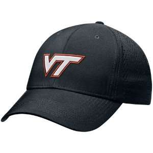  Nike Virginia Tech Hokies Black Perforated Swoosh Flex Fit 