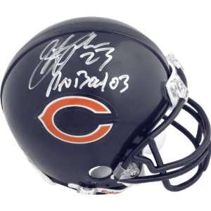 Jerry Azumah Chicago Bears Autographed Mini Helmet with 03 