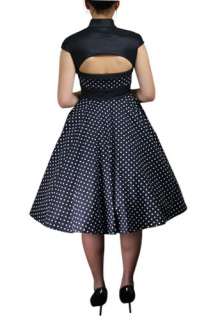 Black Polka Dot Archize 50s Pin Up Girl Rockabilly Party Dress  