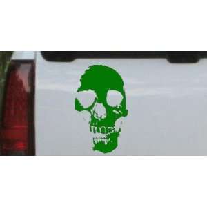 Skull Shadow Skulls Car Window Wall Laptop Decal Sticker    Dark Green 
