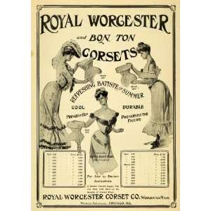   Ad Royal Worcester Bon Ton Corset Victorian Women   Original Print Ad
