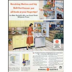   Ad General Electric Refrigerator Freezer with revol 