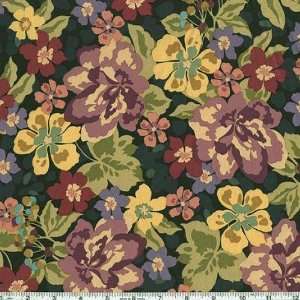  45 Wide Cosmo Chic Floral Purple Fabric By The Yard 