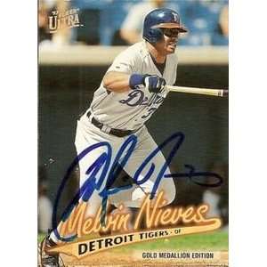  Melvin Nieves Signed Detroit Tigers 97 Fleer Ultra Card 