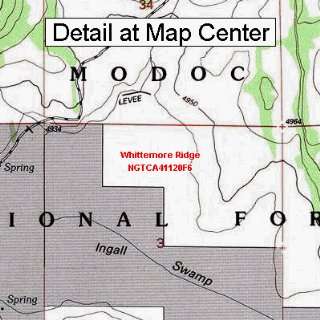 USGS Topographic Quadrangle Map   Whittemore Ridge, California (Folded 