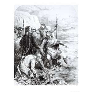  Canute Reproving the Flattery of His Courtiers, Engraved 