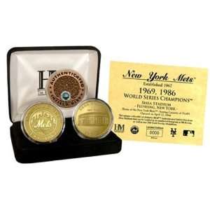 Highland Mint NYM3SETK NEW YORK METS 24kt Gold 3 Coin Set  