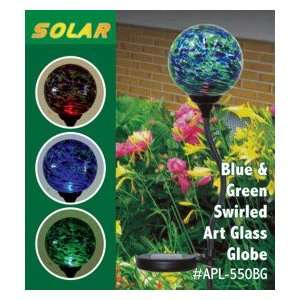  GREEN Solar Garden Globe or Ball Stake Psychadelic & Color 