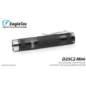   Mini Compact Flashlight 2 X CR123   EagleTac D25C2