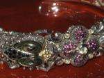 Barbara Bixby Rare Sterling 18K Abalone Gemstone Cuff/Bangle  