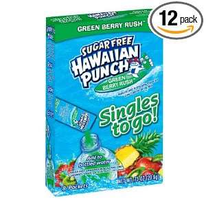   Punch Singles To Go Green Berry Splash Drink Mix, 8 Count (Pack of 12