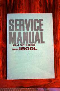 Akai Model 1800L Reel Service Manual *Original*  