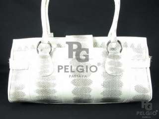 PELGIO New Genuine Sea Snake Skin Leather Handbag Purse Natural Free 