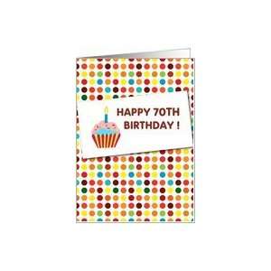  70th birthday card   cup cake card Card Toys & Games