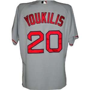  Kevin Youkilis #20 2008 Red Sox Game Used Road Grey Jersey 