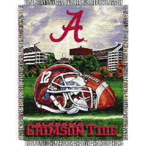 Alabama Crimson Tide NCAA Woven Tapestry Throw (Home Field Advantage 