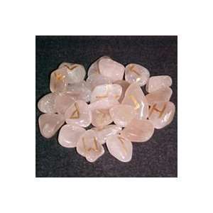  Rose Quartz Heart Chakra Set of Rune Stones